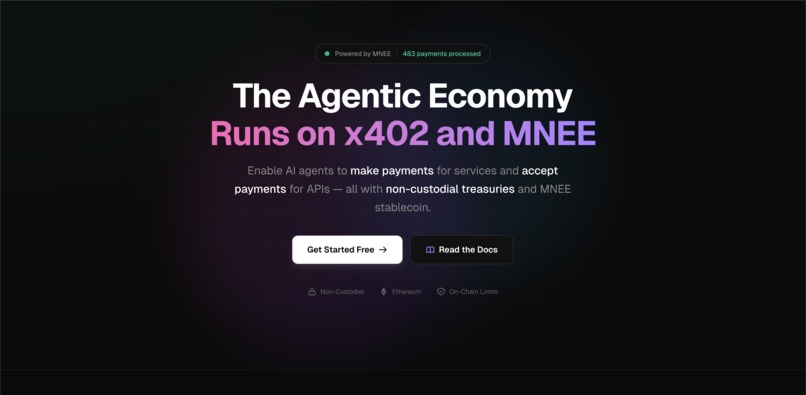 xFour.xyz - x402 Payments using MNEE – screenshot 1