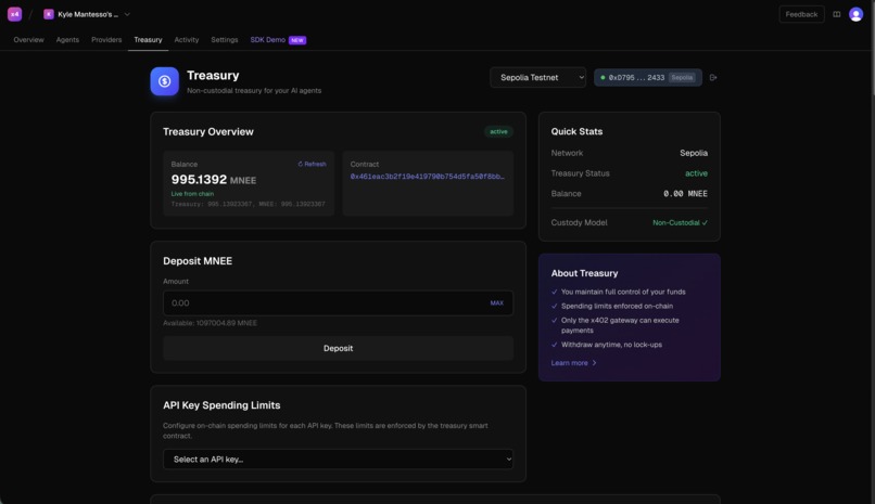 xFour.xyz - x402 Payments using MNEE – screenshot 4