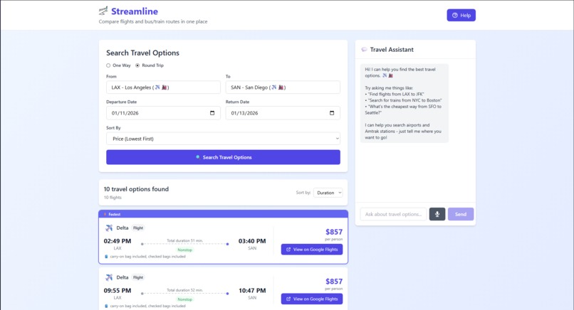 Streamline Travel – screenshot 1