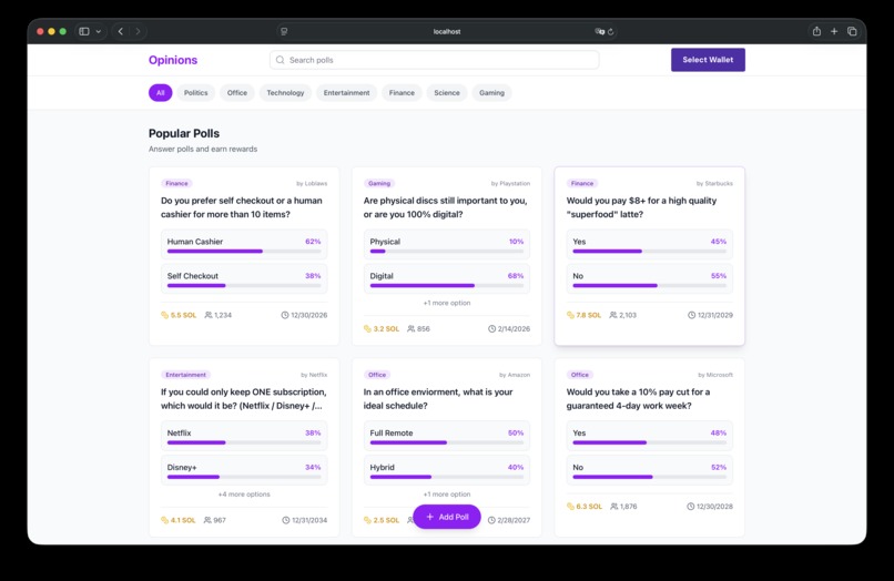 Opinions – screenshot 1