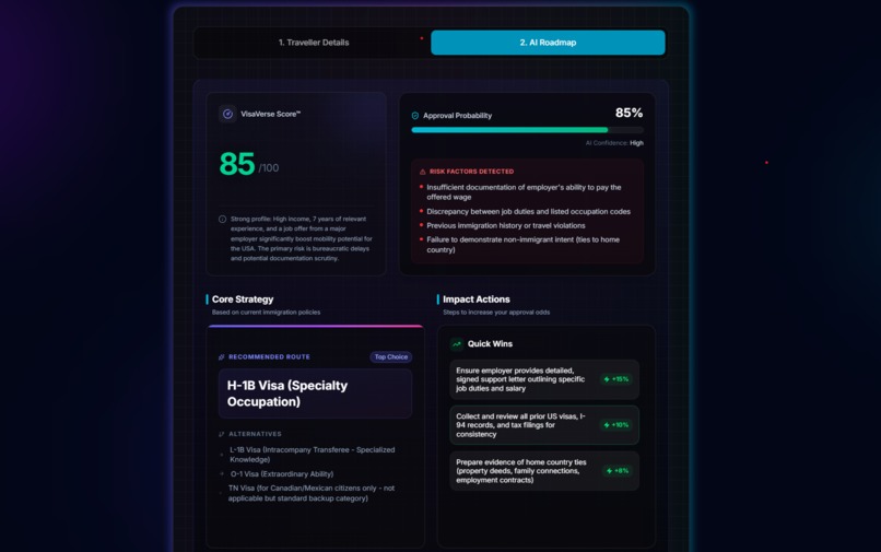 VisaVerse | AI Mobility Copilot – screenshot 4