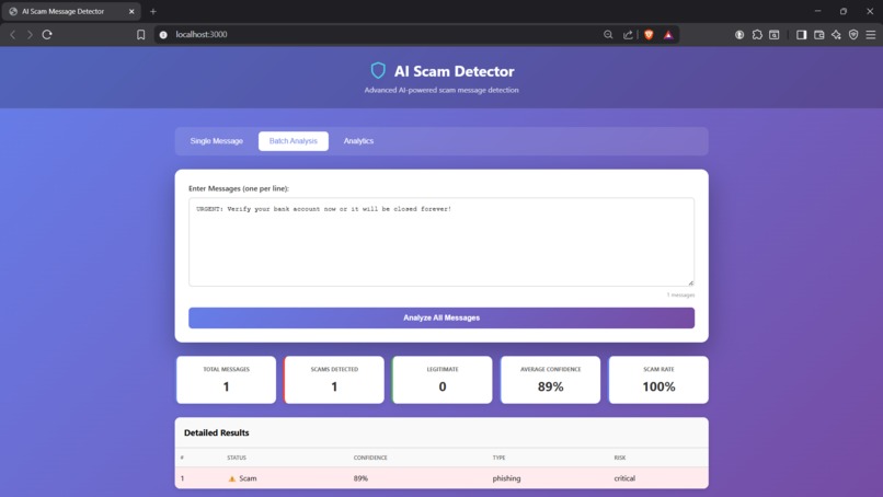 AI Scam Message Detector – screenshot 3