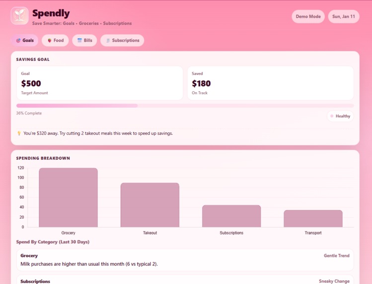 Spendly – screenshot 1