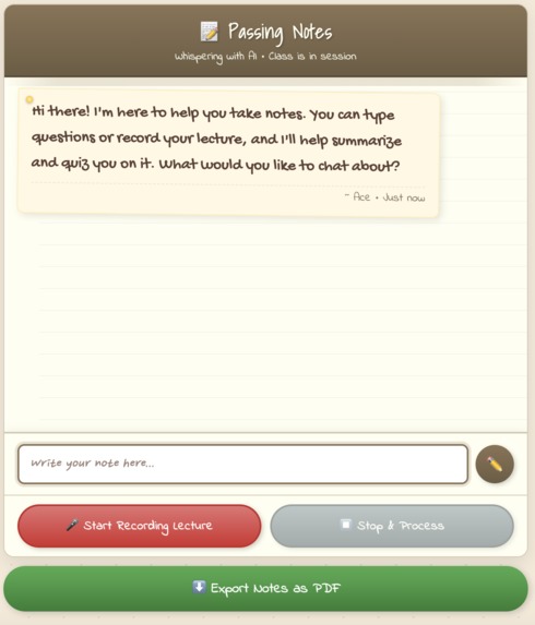 Passing Notes – screenshot 1