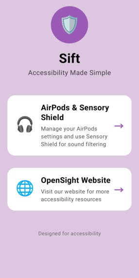 Sift (OpenSight and Sensory Shield)  – screenshot 1