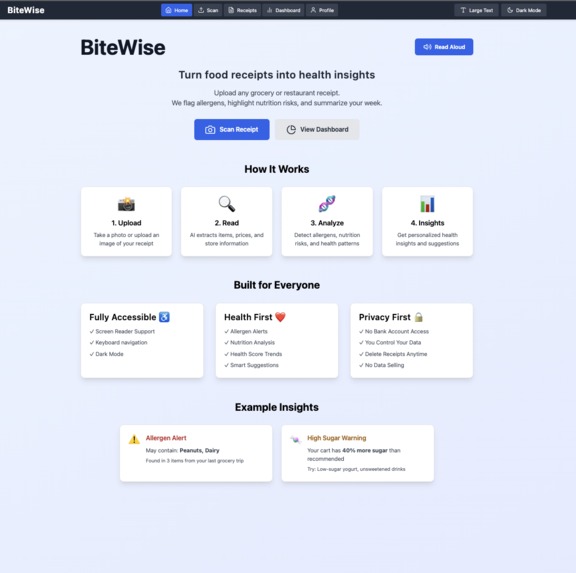 BiteWise – screenshot 1