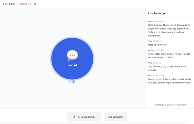 Lexi - AI Language Interviewer – screenshot 3
