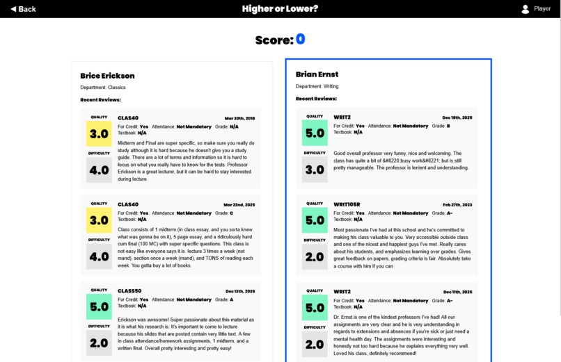 Rank my professor – screenshot 4