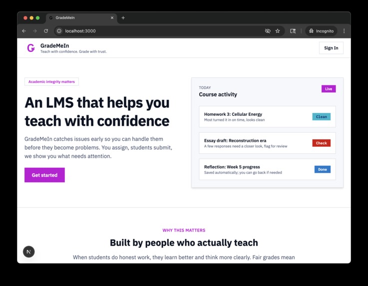 GradeMeIn – screenshot 1