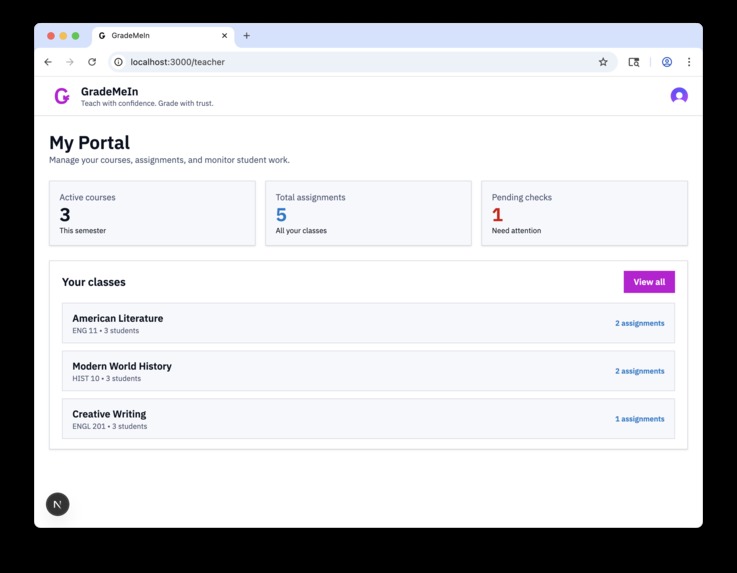 GradeMeIn – screenshot 2