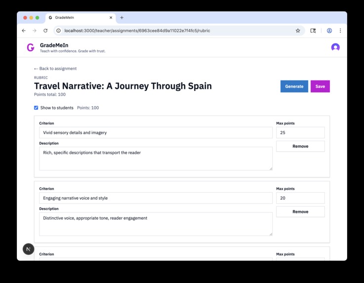 GradeMeIn – screenshot 4