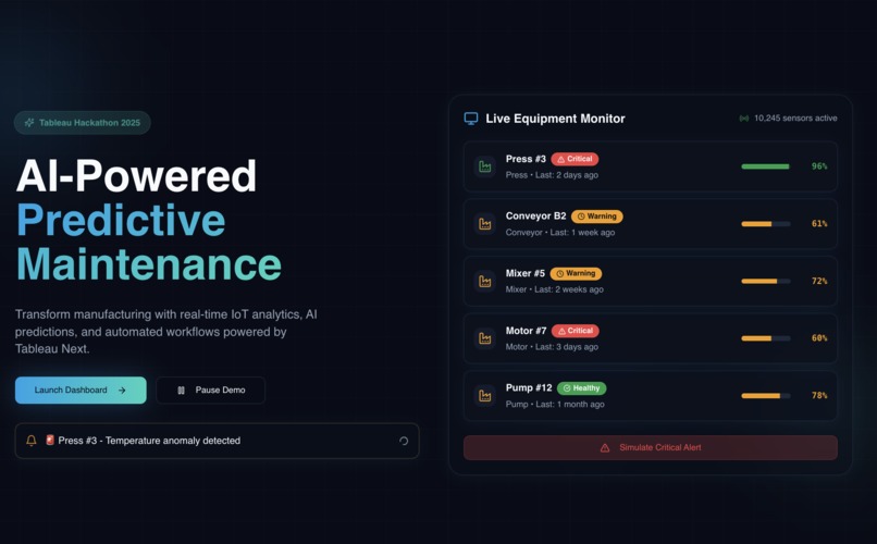 Predict AI : AI-Powered Predictive Maintenance.  – screenshot 1