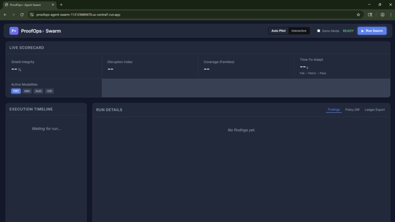 ProofOps Agent Swarm – screenshot 1