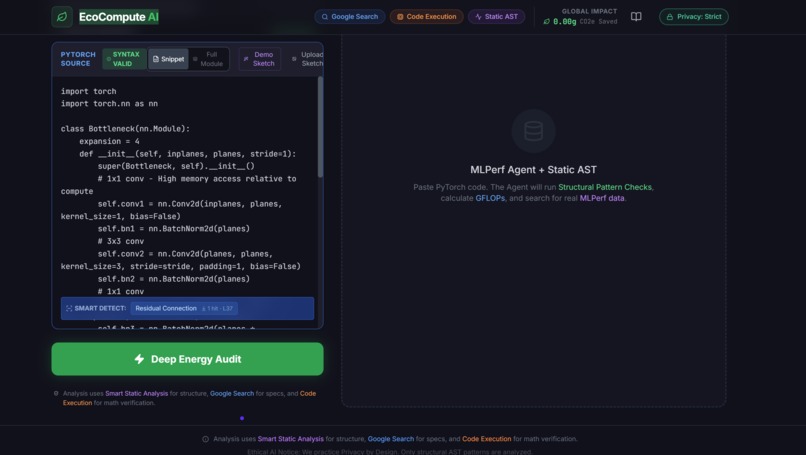 EcoCompute AI – screenshot 1