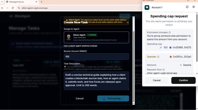 etheragent-escrow – screenshot 10