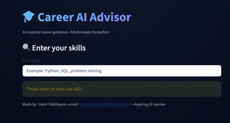Career AI advisor – screenshot 1