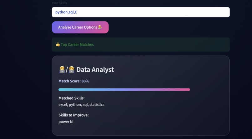 Career AI advisor – screenshot 2