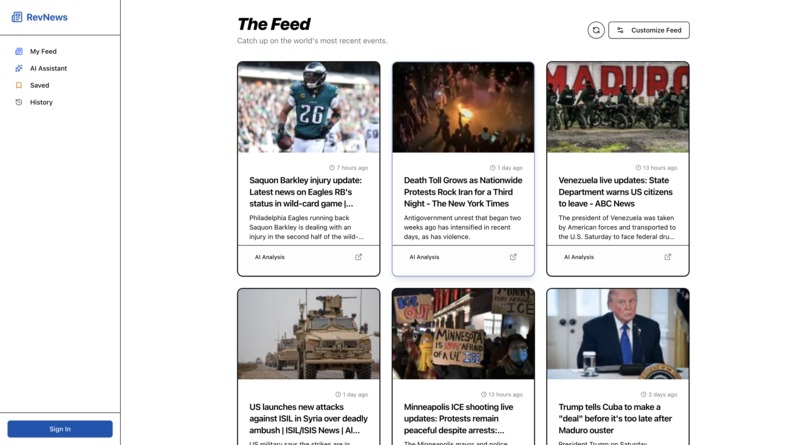RevNews – screenshot 1