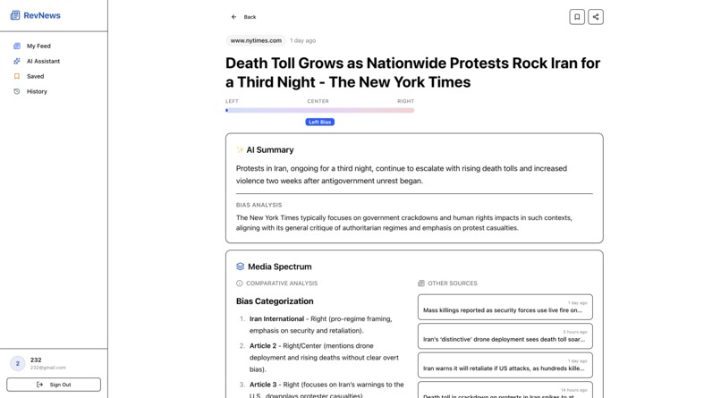 RevNews – screenshot 2