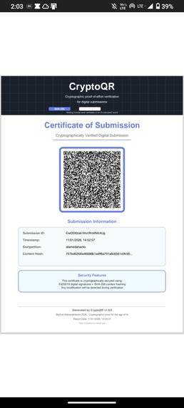 CryptoQR - Cryptographic Submission Verification – screenshot 3