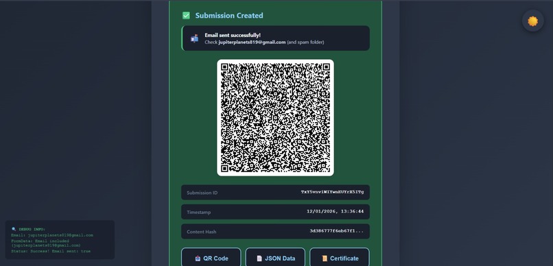 CryptoQR - Cryptographic Submission Verification – screenshot 5