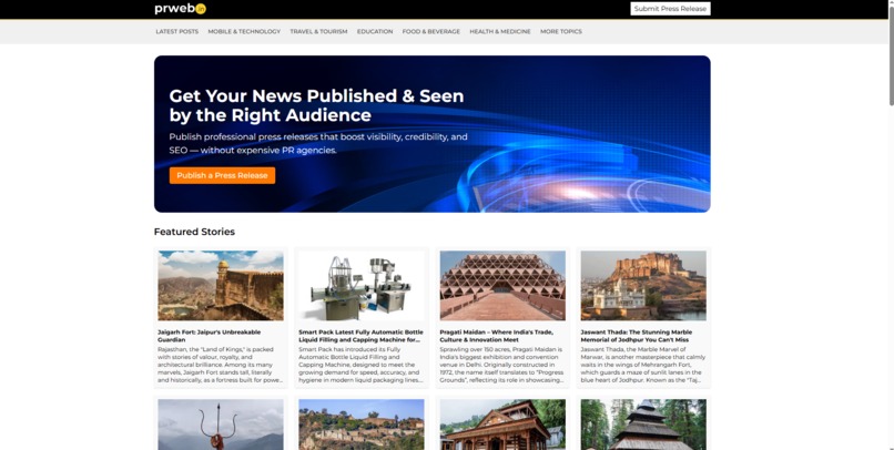 How to Submit Your First Press Release on PRWeb – screenshot 1
