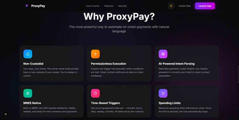 ProxyPay - AI-Powered Programmable On-Chain Payments – screenshot 6