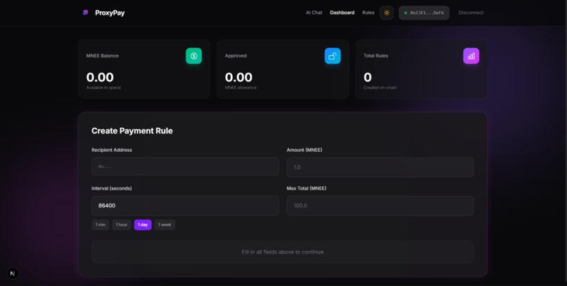 ProxyPay - AI-Powered Programmable On-Chain Payments – screenshot 9