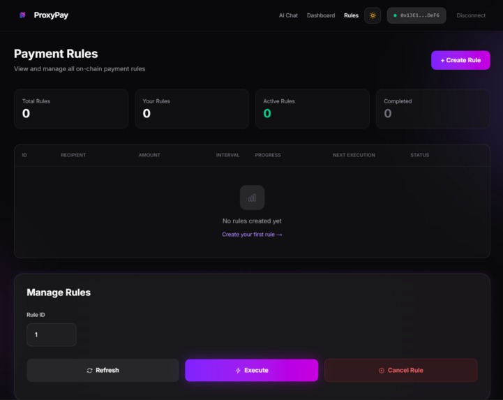 ProxyPay - AI-Powered Programmable On-Chain Payments – screenshot 10