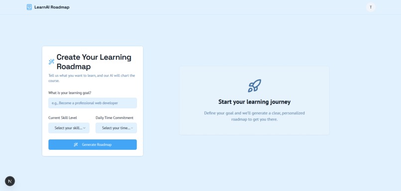 LearnAI Roadmap – screenshot 1