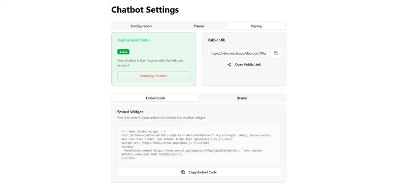 HeHo AI Chatbot Builder – screenshot 13