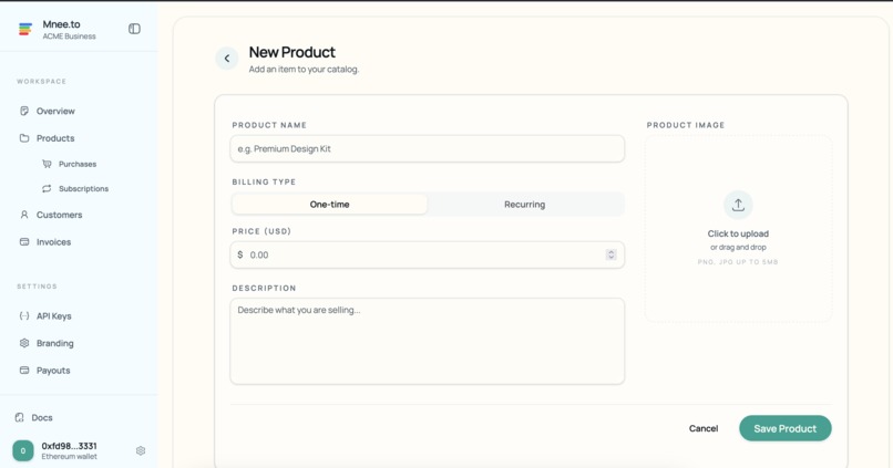 MneePay — Payments infrastructure for MNEE – screenshot 1