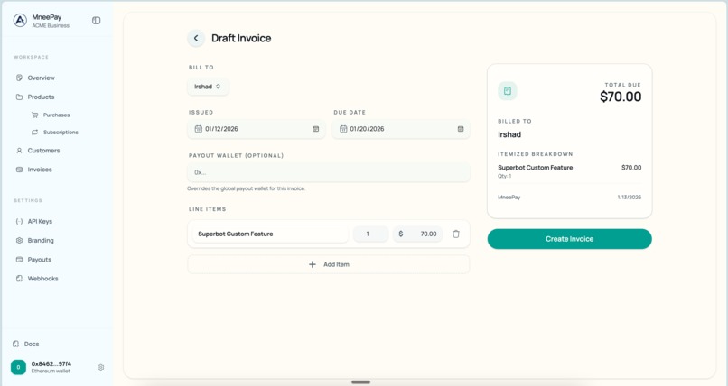 MneePay — Payments infrastructure for MNEE – screenshot 3