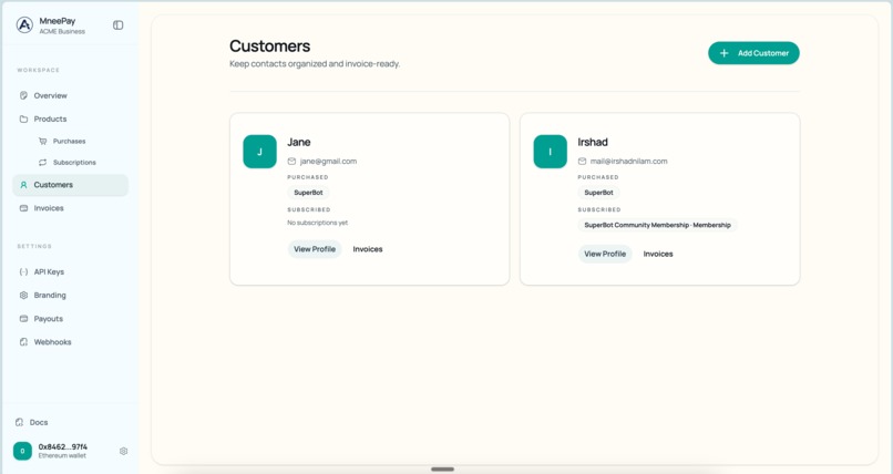 MneePay — Payments infrastructure for MNEE – screenshot 5