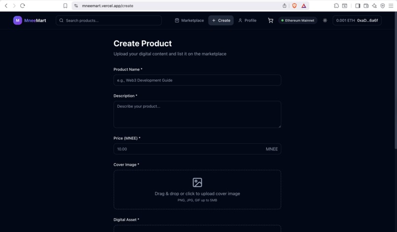 MNEEMart – screenshot 2