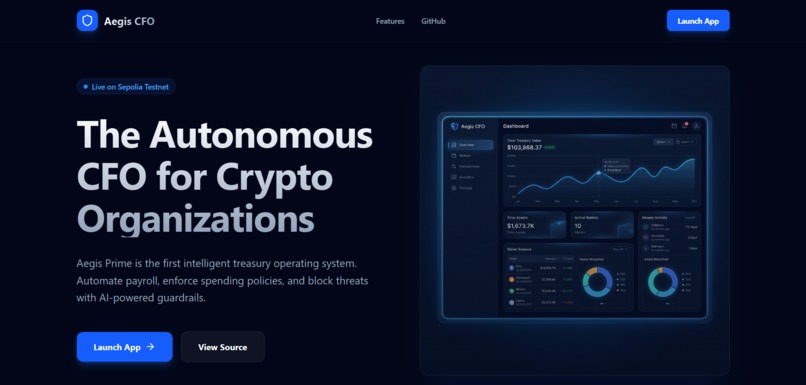 Aegis CFO: The Autonomous AI Treasury Manager – screenshot 3