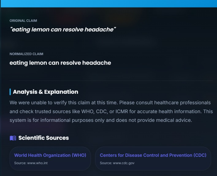 Health Fact Guardian – screenshot 1