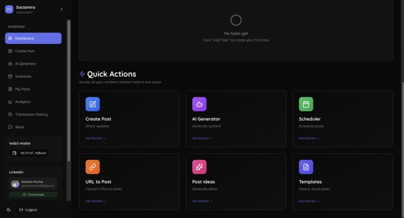 Sociantra - AI-Powered LinkedIn Content Automation Platform – screenshot 5
