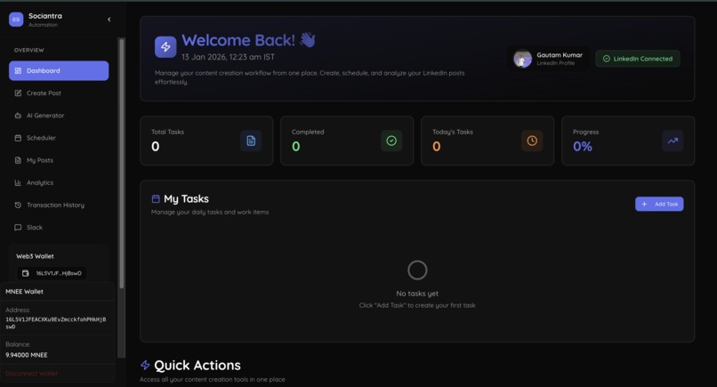 Sociantra - AI-Powered LinkedIn Content Automation Platform – screenshot 6