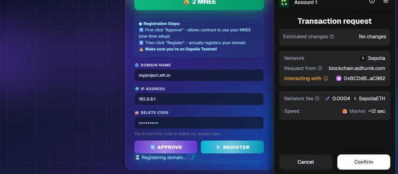 NeuraDNS - AI-Powered Ethereum Domain Registry – screenshot 2