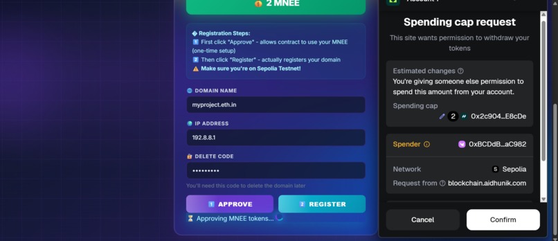 NeuraDNS - AI-Powered Ethereum Domain Registry – screenshot 4