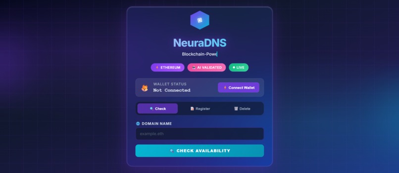 NeuraDNS - AI-Powered Ethereum Domain Registry – screenshot 5