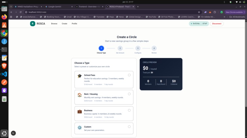 Rosca Protocol – screenshot 4