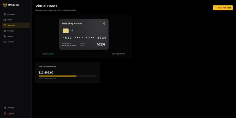 Enterprise Crypto-Financial Platform - MNEEPay – screenshot 19