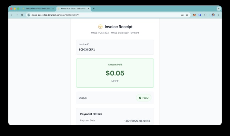 MNEE POS - x402 – screenshot 8