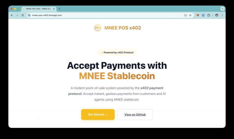 MNEE POS - x402 – screenshot 1