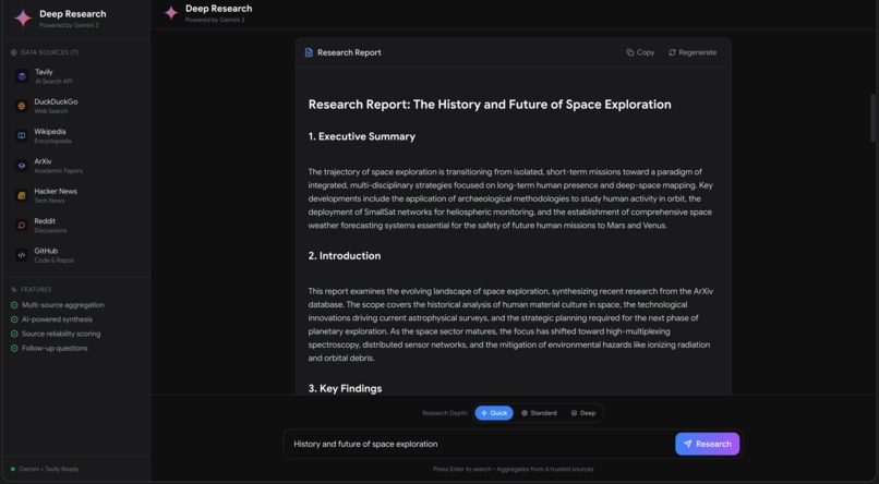 Deep Research Agent – screenshot 5