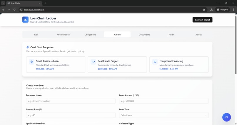 LoanChain Ledger – screenshot 1