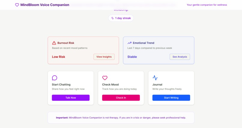 Mindbloom Voice – screenshot 1