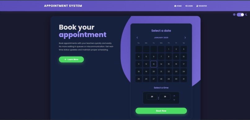 Student Appointment Booking System – screenshot 3